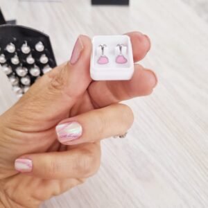 ABRIDORES ESMALTADOS CORAZONES ROSADOS