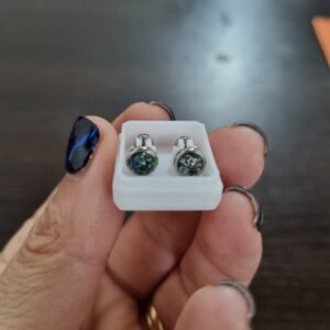 ABRIDORES CON PERLITA VERDE OSCURO Y NEGRO